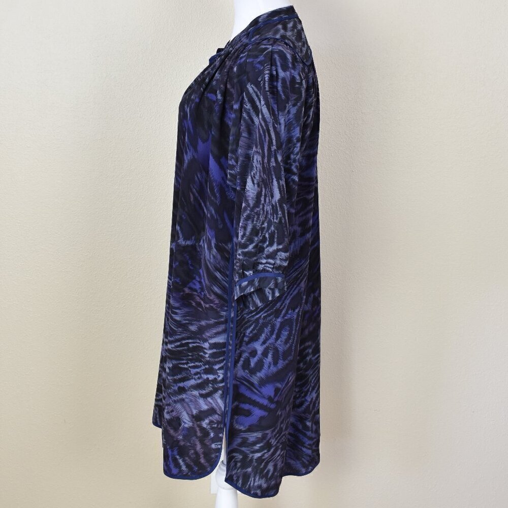 Rebecca Taylor Silk Leopard Animal Print Shirt Dress - 4 - Picture 7 of 10